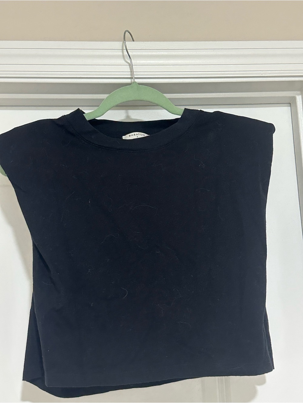 Babaton Black Crewneck Sleeveless Top